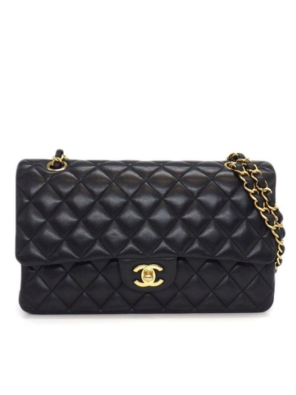Chanel Shoulder Bag Quilted 25 11.12 Classic Black Bordeaux Lambskin